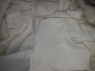 N°631-tissu en coton lycra popeline maille beige blanc sale 