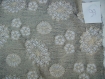 N°99-tissu en jersey polyamide extensible-beige a motifs fleurs - reversible 