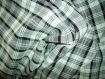 N°188-tissu en polyester crepe- carreaux noirs et blancs 