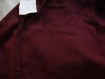 N°210-tissu en polyester crepe - couleur noir rouge a rayures 