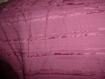 N°24-tissu en coton a effet franges - couleur rose parme