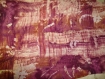 N°21-tissu en coton crepe fluide non froissable - violet et marron