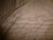 N°13-tissu en coton et polyester - vintage - couleur abricot rayures bordeaux