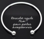 Bracelet rigide en métal argenté, pour perles européennes, 19 cm 