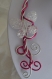 Parure,3 pièces,en fil aluminium argenté et rose agrémentée d'une perle en forme de papillon 