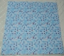Papier scrapbooking - papier fantaisie - papier motif mosaique - tons pastels - dégradé de bleu 
