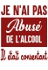 Tee-shirt "abus d'alcool rouge" 