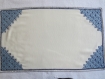 Napperon rectangulaire coton blanc broderie marocaine 
