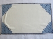 Napperon rectangulaire coton blanc broderie marocaine 