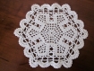 Napperon hexagonal fil coton blanc diamètre 16 cm 