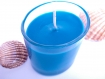 Bougie verrine parfum de myrtille bleu electrique @decomatine 