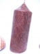 Bougie pilier penché marron effet bois précieux parfum chocolat chaud @decomatine 