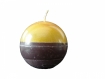 Bougie sphere bicolor orangé-marron
