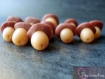 11 perles champignons en porcelaine froide