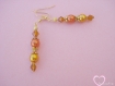 Boucles d'oreilles perle de verre orange
