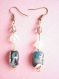 Boucles d'oreilles perles en pate polymere inspiration gothique n°1