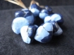 Perles en polymere imitation pierre bicolor