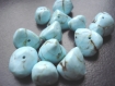 Perles en polymere imitation turquoise n°2