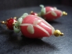 Boucles d'oreilles porcelaine froide - fraises des sous-bois