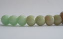 Assortiment de 14 perles en polymere pâte polymère vert