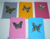 Lot de cinq cartes motifs papillons pack 2 