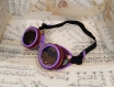 Goggles - lunettes steampunk violettes et or 