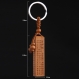Sculpture en bois pendentif porte-clés, porte-clés de voiture, sculpture sur bois sutra 6.5cm*1.6cm - fzk03 