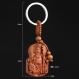 Sculpture en bois pendentif porte-clés, porte-clés de voiture, sculpture sur bois guan gong 4.6cm*3.0cm - pmk14 
