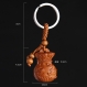 Sculpture en bois pendentif porte-clés, porte-clés de voiture, sculpture sur bois sac d’argent 4.2cm*2.8cm - ltk35 
