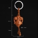 Sculpture en bois pendentif porte-clés, porte-clés de voiture, sculpture sur bois éléphant, vase 4.1cm*3.5cm - ltk28 