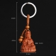 Sculpture en bois pendentif porte-clés, porte-clés de voiture, sculpture sur bois guanyin 4.2cm*3.1cm - ltk09 