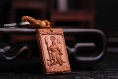 Sculpture en bois pendentif porte-clés, porte-clés de voiture, sculpture sur bois guan gong 4.8cm*3.0cm - pmk15 