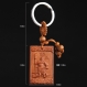Sculpture en bois pendentif porte-clés, porte-clés de voiture, sculpture sur bois guan gong 4.8cm*3.0cm - pmk15 