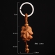 Sculpture en bois pendentif porte-clés, porte-clés de voiture, sculpture sur bois trois singes 3.3cm*2.9cm - ltk02 
