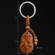 Sculpture en bois pendentif porte-clés, porte-clés de voiture, sculpture sur bois rat zodiac 3.9cm*2.6cm - sxk01 