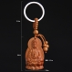 Sculpture en bois pendentif porte-clés, porte-clés de voiture, sculpture sur bois guanyin 5.0cm*2.9cm - pmk25 