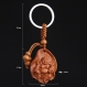 Sculpture en bois pendentif porte-clés, porte-clés de voiture, sculpture sur bois bouddha 4.4cm*3.4cm - pmk12 