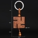 Sculpture en bois pendentif porte-clés, porte-clés de voiture, sculpture sur bois sutra 3.8cm*3.8cm - pmk32 