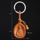 Sculpture en bois pendentif porte-clés, porte-clés de voiture, sculpture sur bois bouddha 4.2cm*3.4cm - shk08 