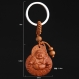 Pendentif peach porte-clés, porte-clés de voiture, sculpture sur bois pendentif bouddha 4.2cm*3.5cm - pmk11 