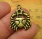 10 breloques charms antique bronze zodiac charms crabe 23x18mm ch0414 