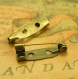 20 antique bronze broche retour safety pin base de nickle gratuit 20x5mm ch0706 