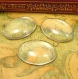 10 verre clair cabochons 25x18mm ch0826 