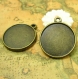 10 réglages camée antique bronze cameo base de lunette 17mm ch0361 