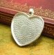 10 réglages pendentif coeur en argent pendentif plateaux cameo paramètres paramètres cabochons 25mm ch1789 
