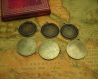 6 brass paramètres bezels cameo base bronze antique cameo paramètres suspendus plateaux 30mm ch0189 