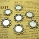 10 antique silver paramètres cameo pendentif plateaux bezels 8.5x8.5mm ch0574 