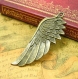 1 breloques charms antique bronze wing pendentif aile 54x22mm de ch0106 