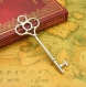 5 breloques charms skeleton key antique argent pendentifs clés 75x28mm de ch0911 