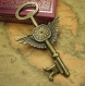 Charms 5 breloques clés bronze antique clé pendentifs dos plat 76x45mm de ch0154 
